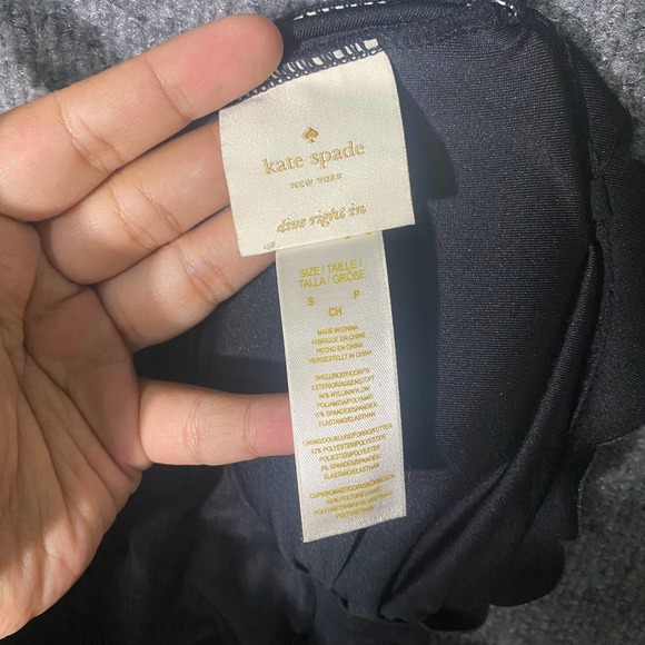 Kate Spade One Piece Small Black Strapless Scalloped Bandeau Dive Right In - Picture 6 of 7